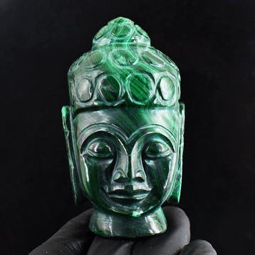 Statue, No Reserve - Big Congo Malachite Carved Divine Lord, Collections