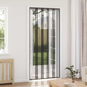 vidaXL Insectendeur met gaasgordijn Zwart 110 x 240 cm, Doe-het-zelf en Bouw, Deuren en Vliegenramen, Verzenden, Nieuw