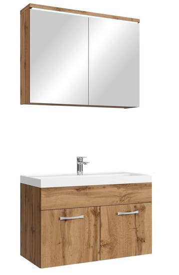Badkamermeubel Set Paso 02 80 x 40 cm Eiken Badmeubel, Verzenden