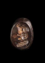 West-Aziatisch Donkerbruine hardsteen Stempelzegel (Zonder