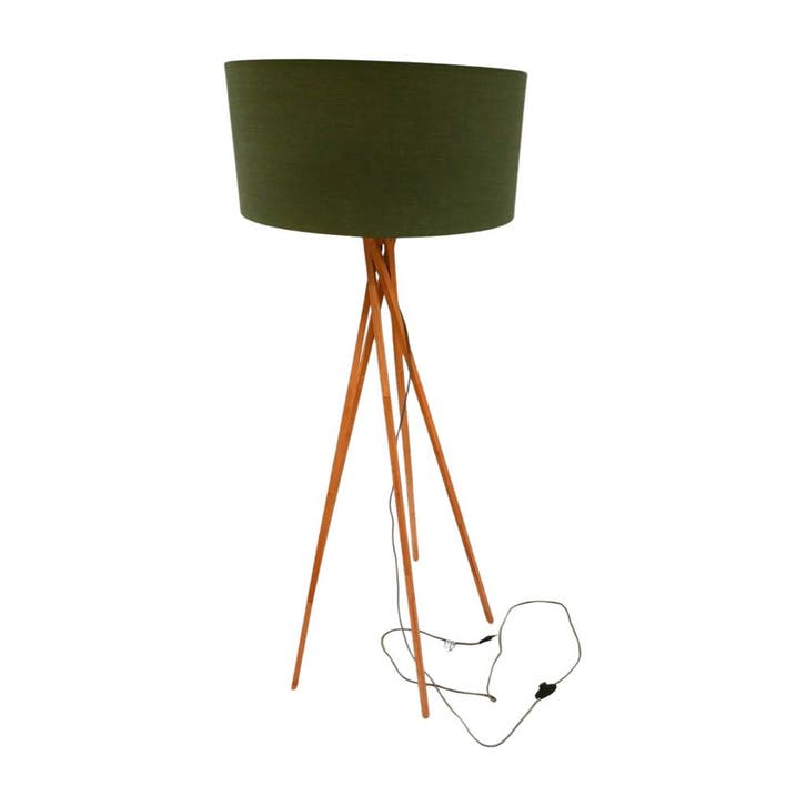 Vloerlamp kilimanjaro good&mojo eco-linnen kap bamboe, Zakelijke goederen, Kantoor en Winkelinrichting | Magazijn, Stelling en Opslag