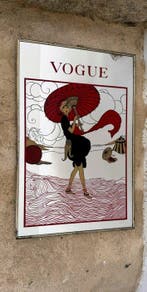Miroir - Verre, Métal, Papier, Bois - Miroir vintage Vogue