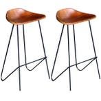Industriele Barstoelen Echt Leer | Retour Deal | 2 st voo..., Huis en Inrichting, Verzenden, Nieuw