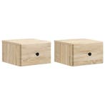 vidaXL Muurbevestigde Nachttafel 2 pcs Sonoma Eiken 34,5 x, Verzenden
