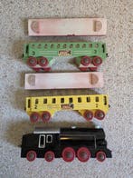 Brio - Jouet Oude houten speelgoed trein locomotief met
