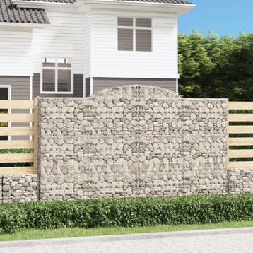vidaXL Schanskorven 5 st gewelfd 300x50x180/200 cm ijzer, Verzenden