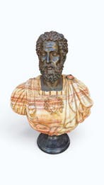 Sculpture, Busto di imperatore Marco Aurelio - 80 cm -