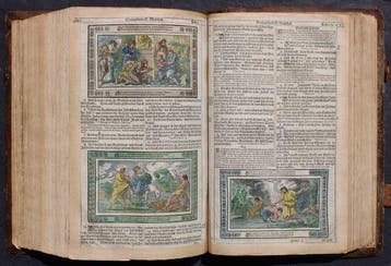 Kolorierte Nürnberger Endter-Bibel,Biblia Das Ist die Gantze, Antiquités & Art