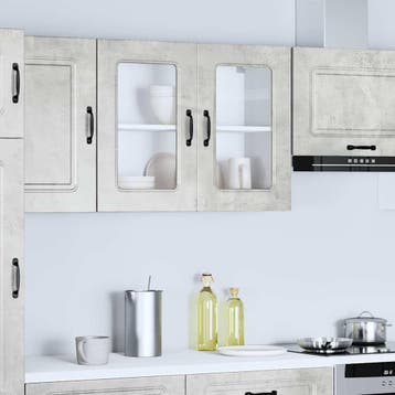vidaXL Keukenbovenkast met glazen deur Kalmar bewerkt hout, Huis en Inrichting, Verzenden, Nieuw