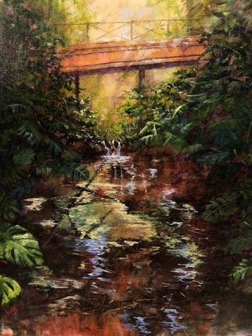 European School (XX) - Mountain Stream, Antiek en Kunst