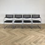 Complete Design set van 4x Vitra Visasoft Visavis, Gebruikt, Zwart, Eén