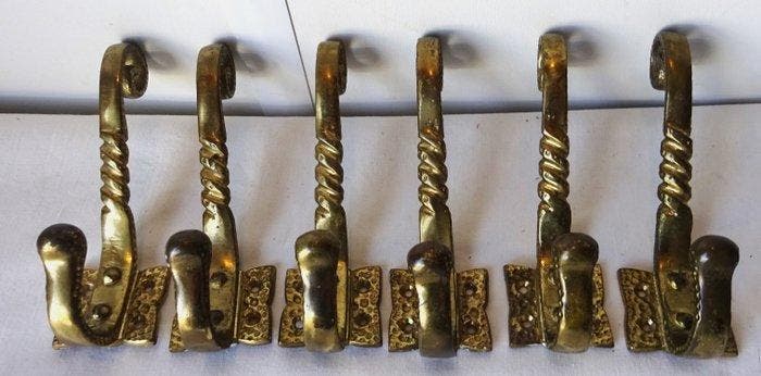 Ensemble de patères - Ensemble de 6 crochets robustes pour, Antiquités & Art, Art | Objets design