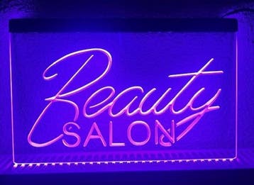 Beauty salon neon bord lamp LED verlichting reclame lichtbak, Verzenden