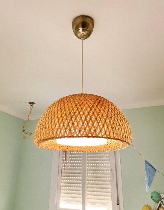Plafondlamp - Bamboe, Antiek en Kunst, Kunst | Designobjecten