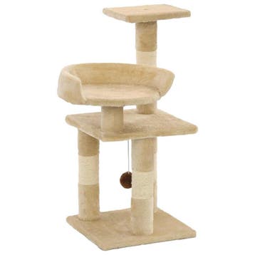vidaXL Kattenkrabpaal met sisal krabpalen 65 cm beige, Dieren en Toebehoren, Verzenden, Nieuw