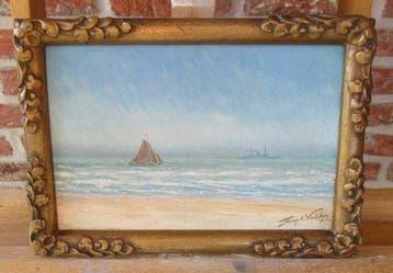 Franz De Vadder (1862-1936) - Bootjes op zee