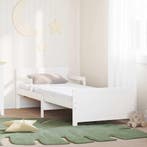 vidaXL Bedframe met uitbreidbaar matras met hoofdeinde Wit, Huis en Inrichting, Slaapkamer | Bedden, Verzenden, Nieuw
