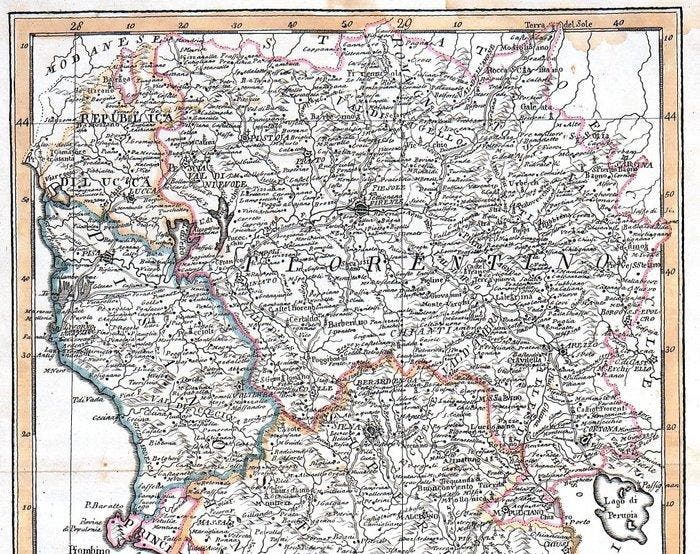 Italie - Toscane; Pazzini Carli - La Toscana - 1781-1800, Boeken, Atlassen en Landkaarten