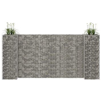 vidaXL Gabion plantenbak H-vormig 260x40x120 cm staaldraad, Verzenden, Nieuw