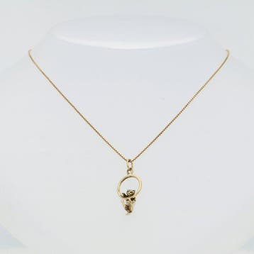Zonder minimumprijs - Ketting met hanger - 14 karaat Geel