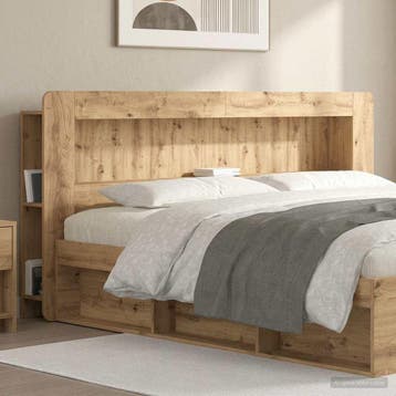 vidaXL Hoofdeinde Kast Artisanaal eiken 200 cm Geconstrueerd, Verzenden
