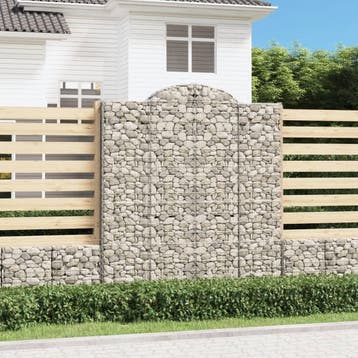 vidaXL Schanskorven 6 st gewelfd 200x50x220/240 cm ijzer, Verzenden