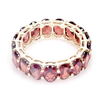 Ring - 14 karaat Geel goud - 9.27ct. tw. Granaat -