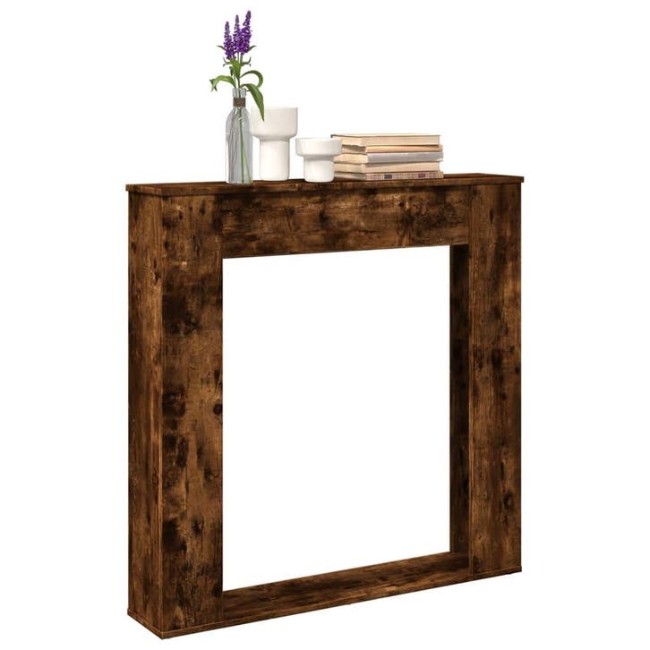 vidaXL Haardombouw 100x20x100 cm bewerkt hout gerookt, Huis en Inrichting, Kachels, Nieuw, Verzenden