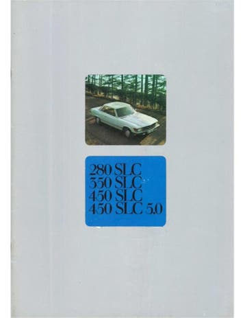 1978 MERCEDES BENZ SLC BROCHURE NEDERLANDS, Ophalen of Verzenden
