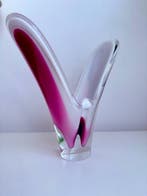 Flygsfors - Paul Kedelv - Vaas - schelp - Kristal - Coquille, Antiek en Kunst, Antiek | Glaswerk en Kristal