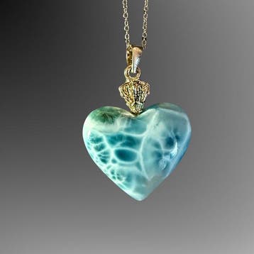 Prachtige hanger van larimar – zilver 925 Hanger - Hoogte: