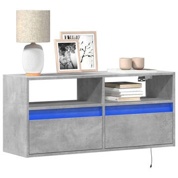 vidaXL Tv-wandmeubel met LED-verlichting 100x31x45 cm, Verzenden