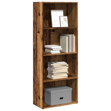 vidaXL Boekenkast 60x30x152 cm bewerkt hout oud houtkleurig, Verzenden