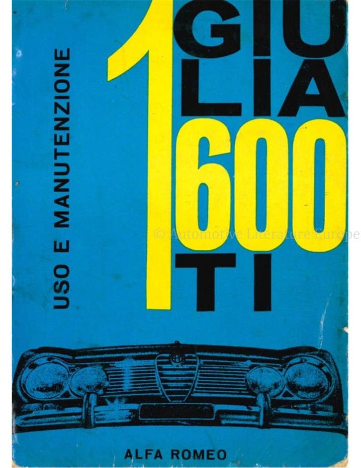 1963 ALFA ROMEO GIULIA 1600 TI INSTRUCTIEBOEKJE ITALIAANS, Auto diversen, Handleidingen en Instructieboekjes, Ophalen of Verzenden
