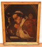 Spaanse school (XVII) - Retrato de cardenal, Antiek en Kunst