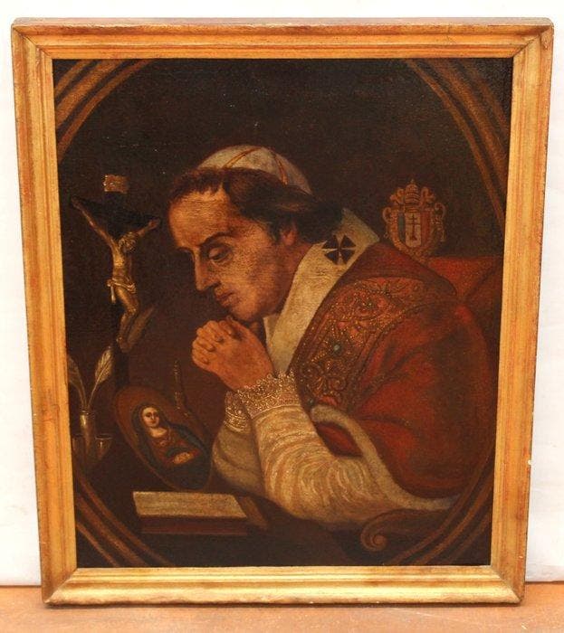 Spaanse school (XVII) - Retrato de cardenal, Antiek en Kunst, Kunst | Schilderijen | Klassiek