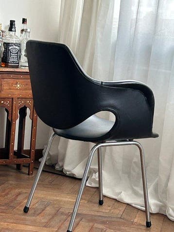 Boris Tabacoff - Fauteuil - skai - Space Age Armstoel, Antiquités & Art