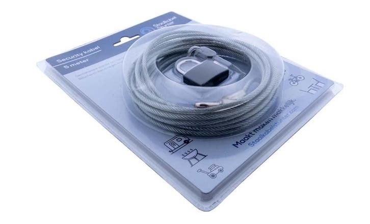 Beveiligingskabel  5 meter met hangslot, Jardin & Terrasse, Jardin & Terrasse Autre, Envoi