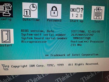 IBM 380XD pentium 233mhz processor ,64mb memory ,windows 98, Nieuw