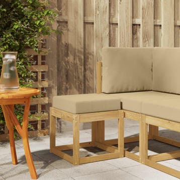 vidaXL Buitenstoel Bank Massief Acacia Hout Whitewash en, Verzenden, Nieuw