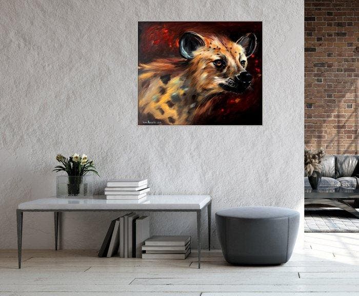 Iwona Kopczyska - Hyena, Antiek en Kunst, Kunst | Schilderijen | Modern