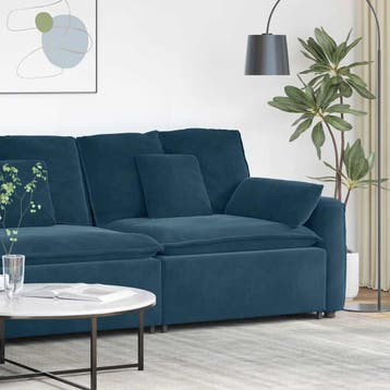 vidaXL Modulaire bank Armleuning eindmodule met kussens 100, Verzenden, Nieuw