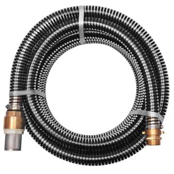 vidaXL Zuigslang met messing koppelingen 3 m 25 mm zwart, Tuin en Terras, Verzenden, Nieuw