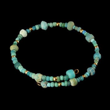 Oud-Romeins, Keizerrijk Armband met Romeinse turkoois glazen