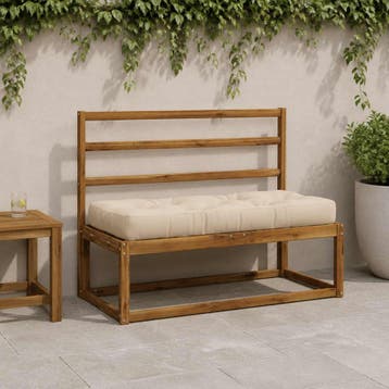 vidaXL Pallet Zitkussen VIANEN 100% Polyester Crèmekleurig, Verzenden, Nieuw