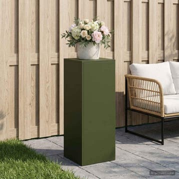 vidaXL Plantenstand Olijfgroen 30 x 30 x 80 cm weervast, Verzenden