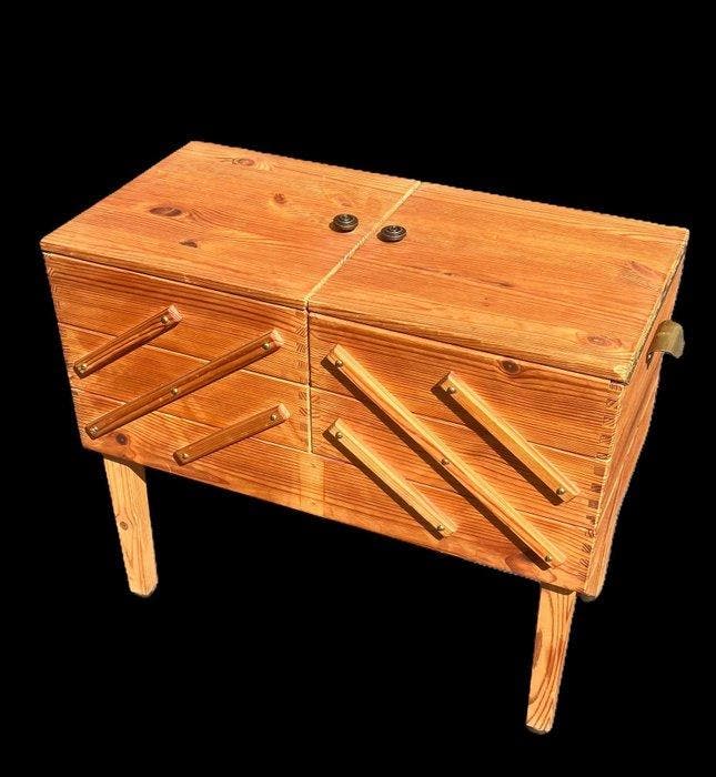 Boîte à couture - Bois, Laiton - Wieltjes, Antiquités & Art, Art | Objets design