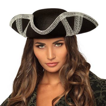 Piratenhoed Zwart Zilver, Hobby en Vrije tijd, Verzenden, Nieuw