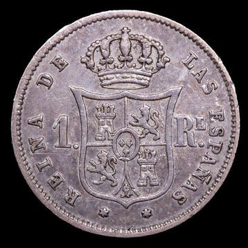 Spanje. Isabel II. 1 Reale 1859 - Madrid (Zonder