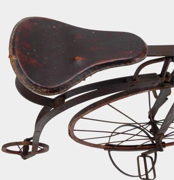 Raro Biciclo dEpoca in Ferro Battuto e Legno - Mod.